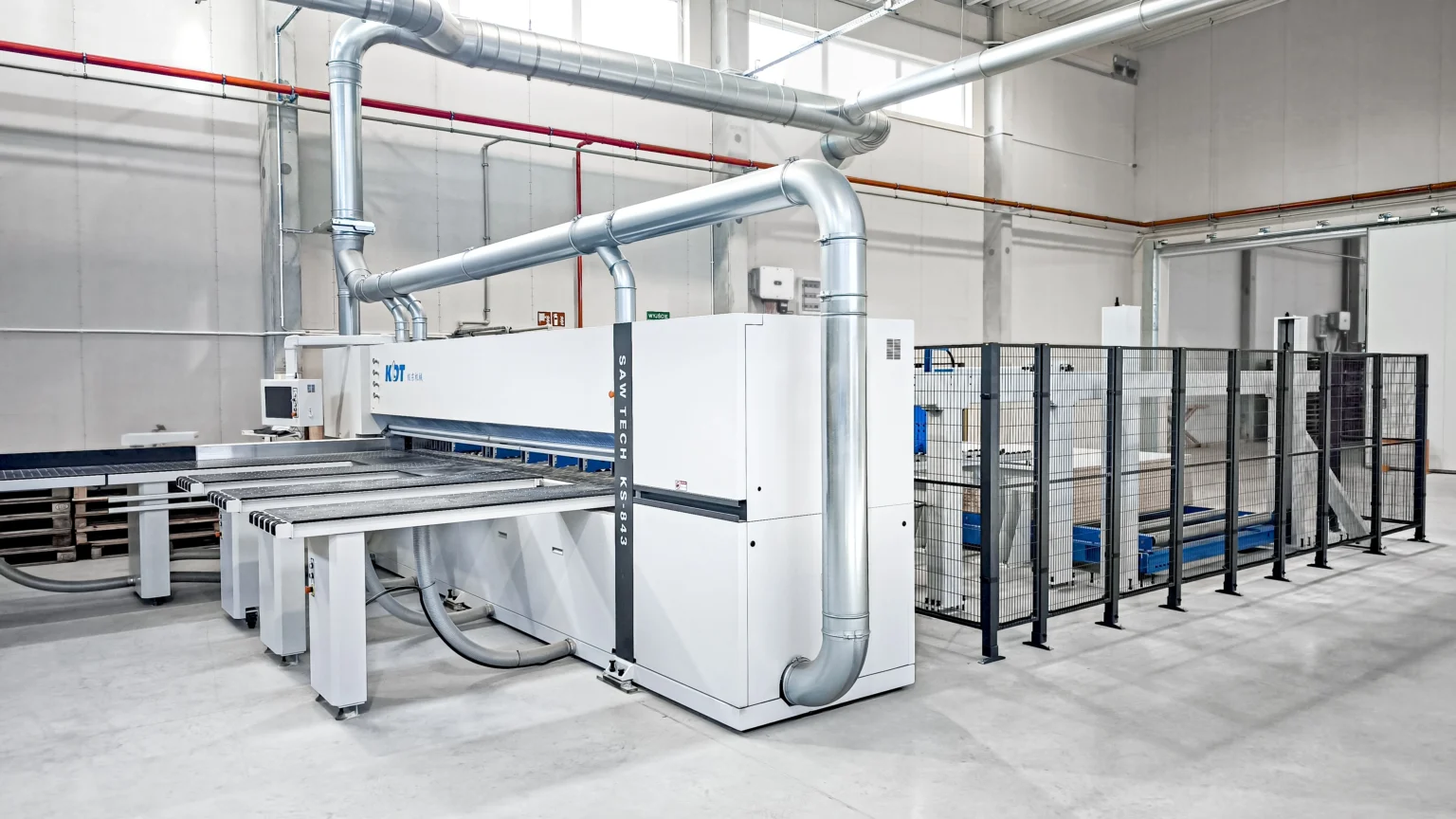 Automated panel cutting line at the Drew-Bak furniture components factory in Poland